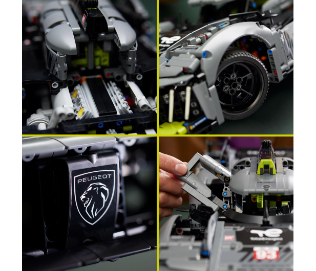LEGO Technic 42156 PEUGEOT 9X8 24H Le Mans Hybrid Hypercar - 1091434 - zdjęcie 6